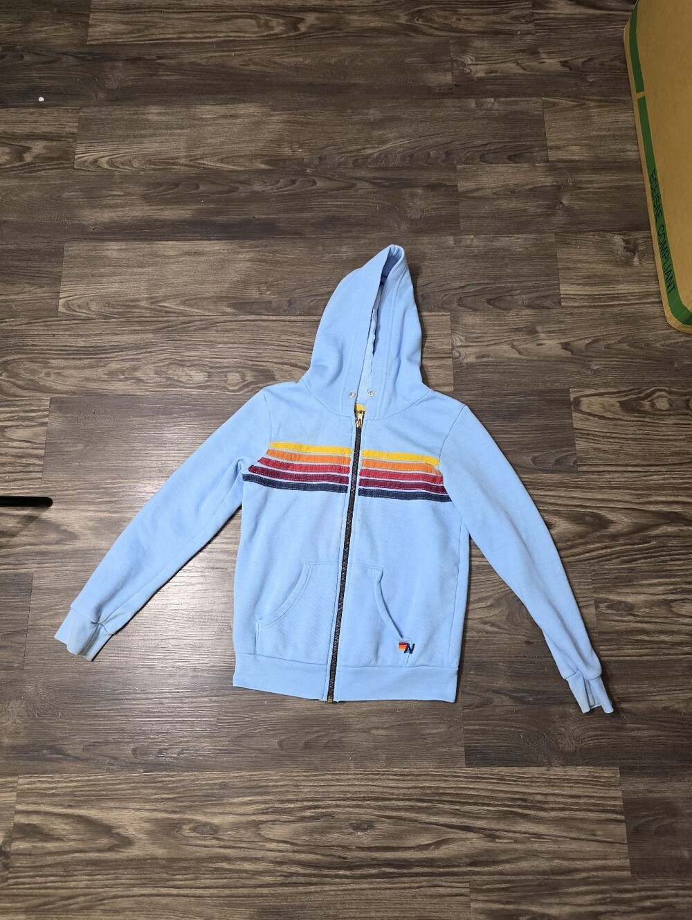 Aviator Nation 5 Striped Kids Unisex Zip-up Hoodie